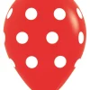 Ballonnen Polka Dots Red 30cm 25st