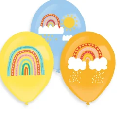 Ballonnen Regenboog 27,5cm 6st