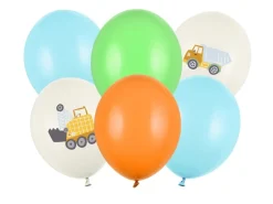 Ballonnen Set Bouwvoertuigen 30cm 6st