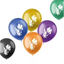 Ballonnen Space & Sterren Gekleurd 33cm 6st