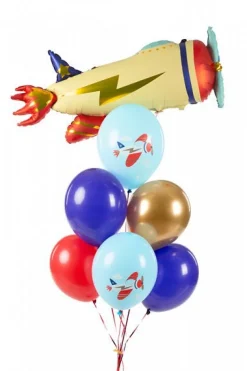 Ballonnen Vliegtuig Mix 30cm 6st