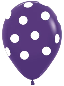 Ballonnen White Polka Dots Mix 30cm 25st