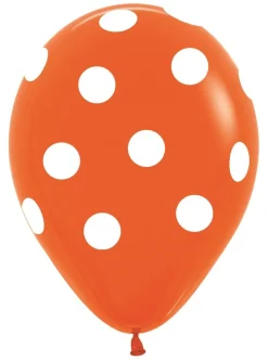 Ballonnen White Polka Dots Mix 30cm 25st