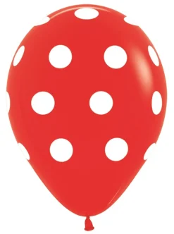 Ballonnen White Polka Dots Mix 30cm 25st