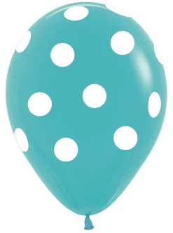 Ballonnen White Polka Dots Mix 30cm 25st