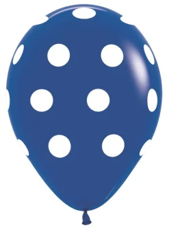 Ballonnen White Polka Dots Mix 30cm 25st