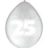 Ballonnen 25 Zilver Metallic 30cm 8st