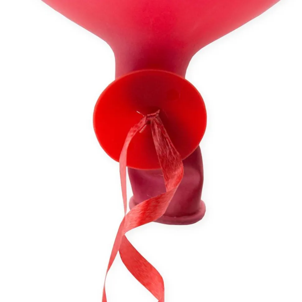 Ballon Snelsluiters Rood met Lint 100st