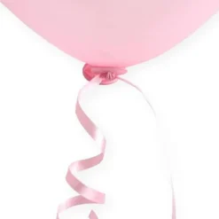 Ballon Snelsluiters Roze met Lint 100st