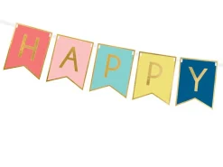 Banner Happy Birthday Gekleurd 1,75m