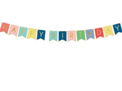 Banner Happy Birthday Gekleurd 1,75m
