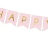 Banner Happy Birthday Lichtroze 1,75m