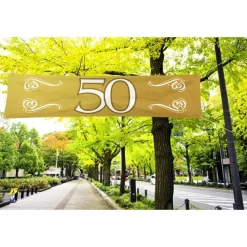 Banner 50 Jaar Goud 1,8m
