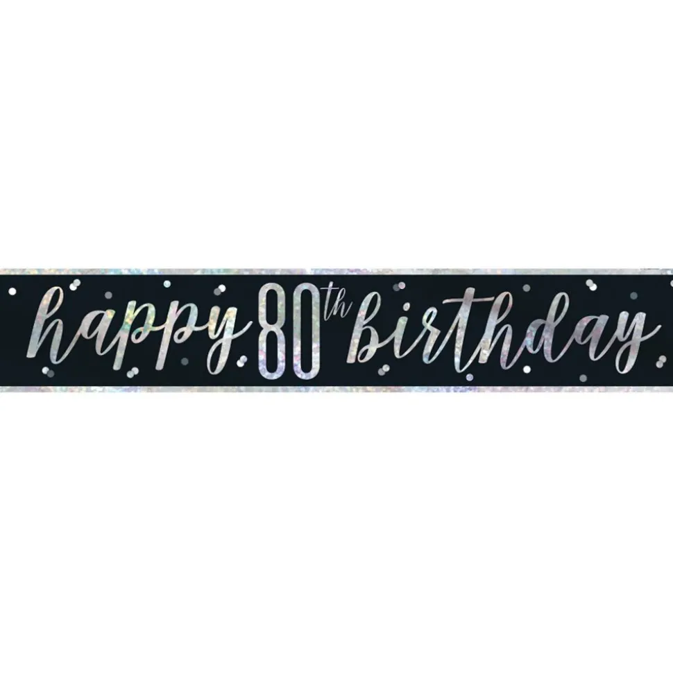 Banner 80 Jaar Zwart 2,74m