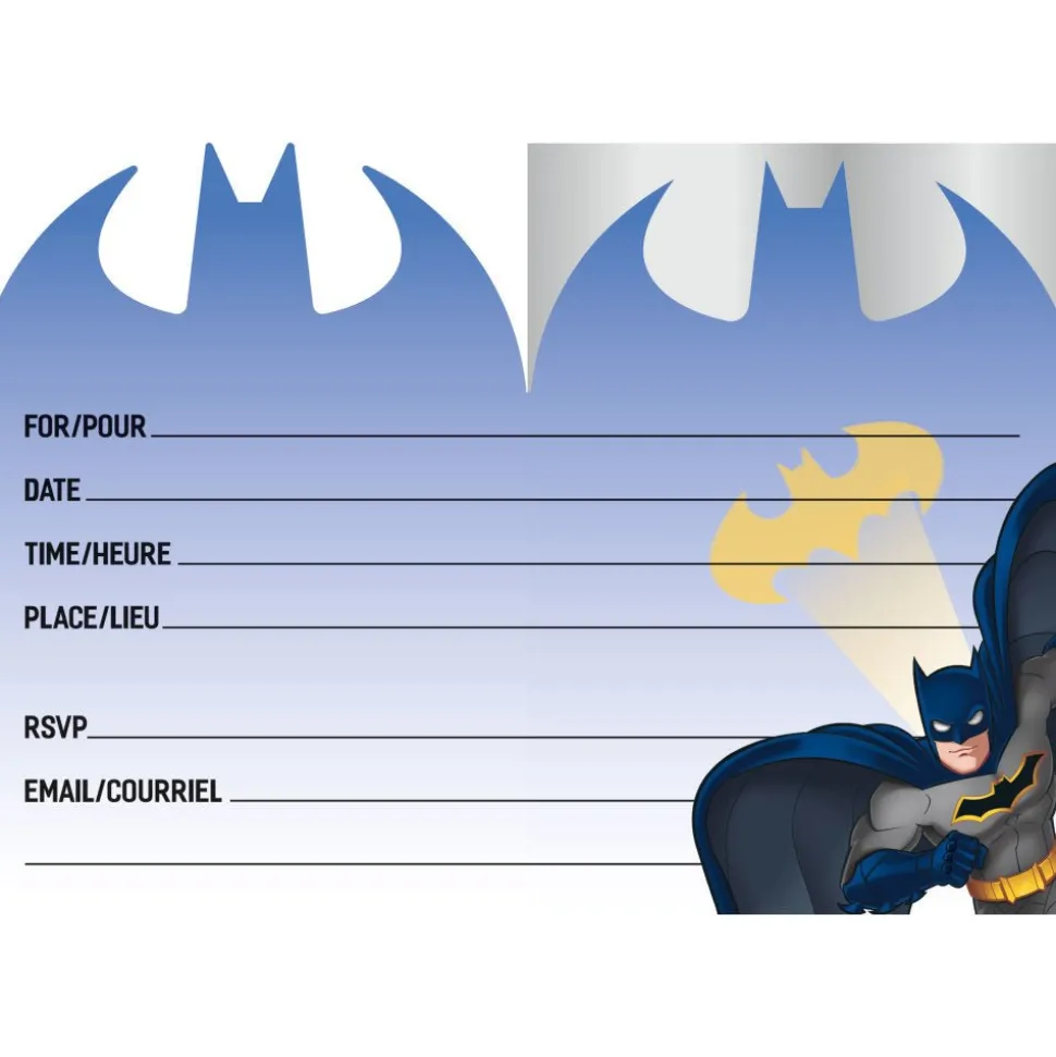 Batman Uitnodigingen 14cm 8st