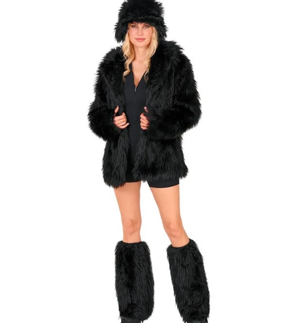 Beenwarmers Pluche Zwart