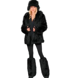 Beenwarmers Pluche Zwart