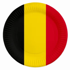 Belgie Borden Zwart Geel Rood 23cm 8st