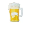 Bier Helium Ballon Cheers Leeg 77cm