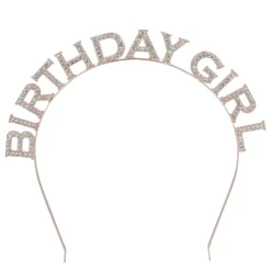 Birthday Girl Haarband Zilver