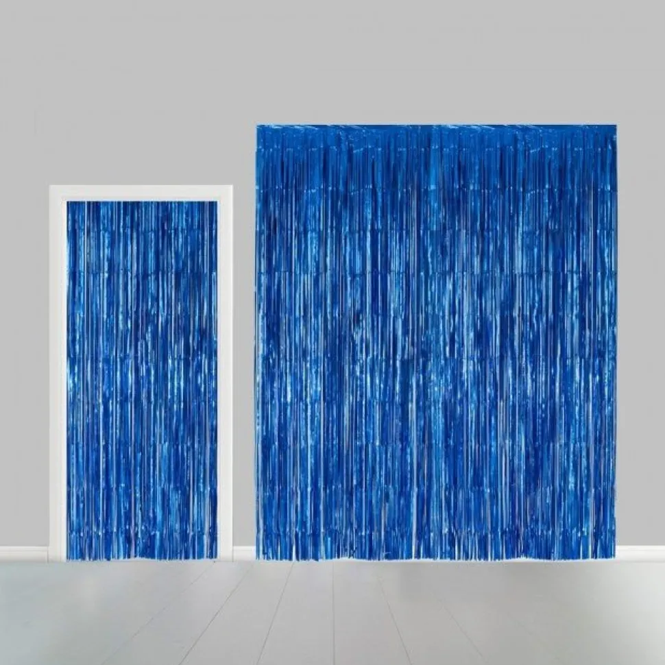 Blauw Deurgordijn Folie 2,4m
