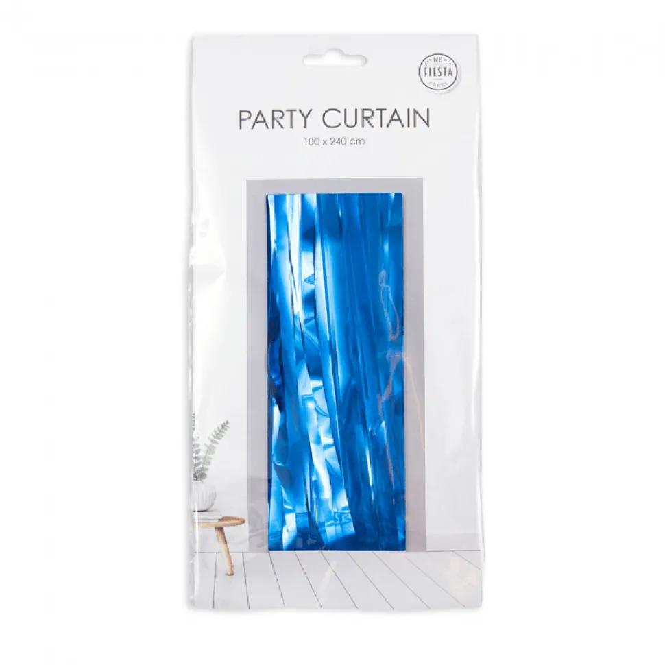 Blauw Deurgordijn Folie 2,4m