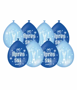 Blauwe Ballonnen Apres Ski 30cm 8st