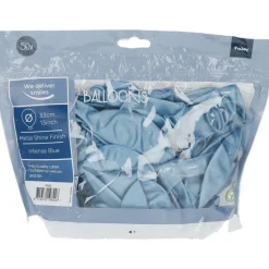 Blauwe Ballonnen Chroom 33cm 50st