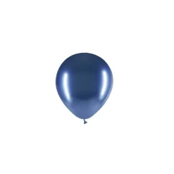 Blauwe Ballonnen Chroom 13cm 100st