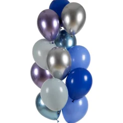 Blauwe Ballonnen Set 33cm 12st