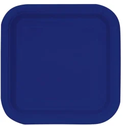 Blauwe Borden Vierkant 23cm 14st