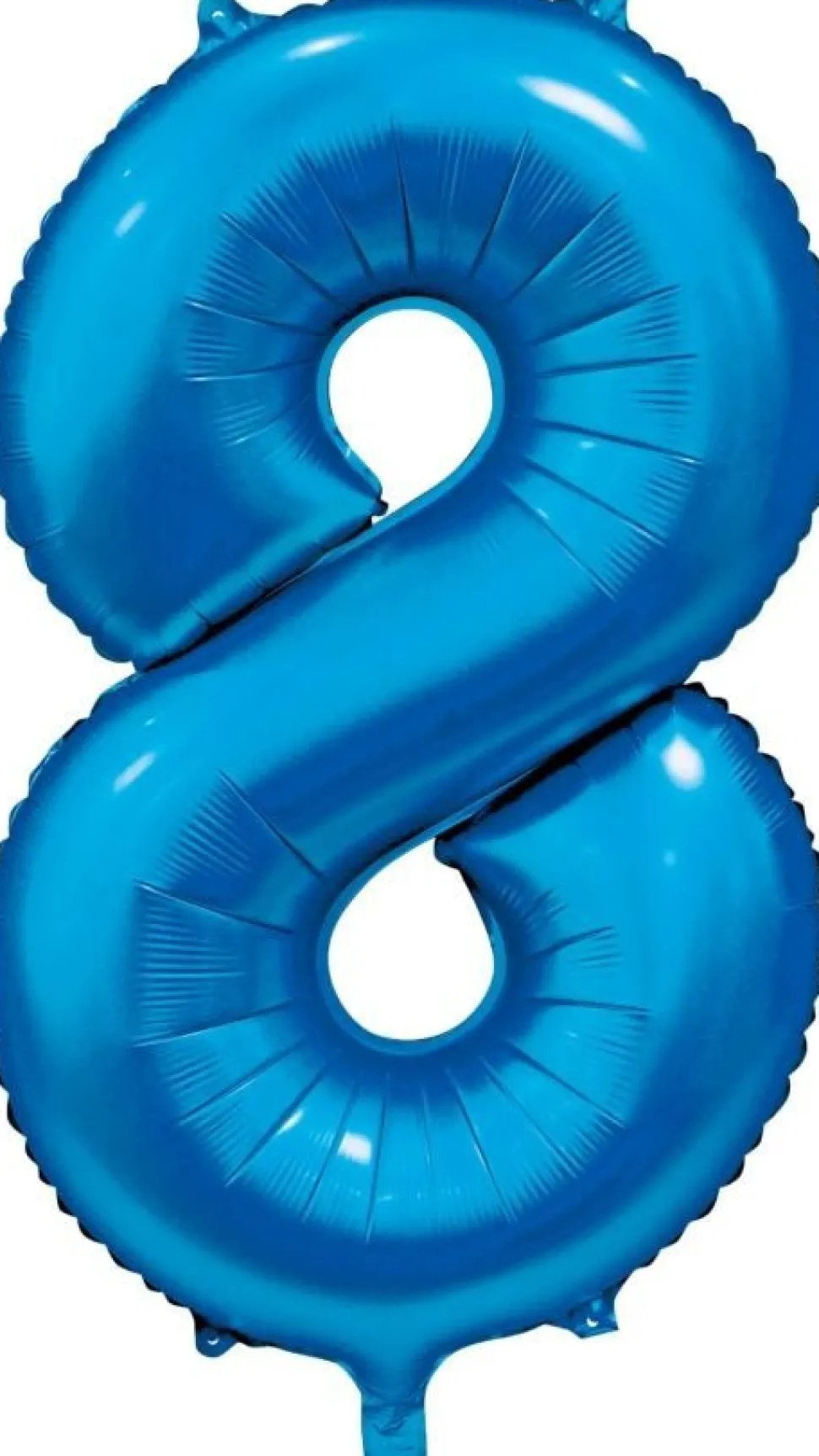 Blauwe Cijfer Ballon 8 Jaar Glans 86cm
