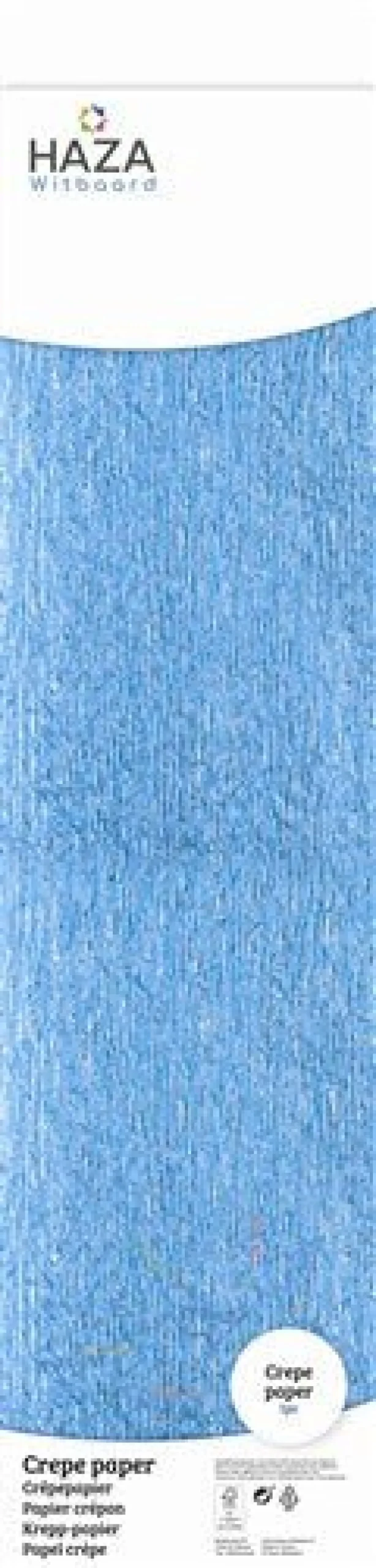 Blauwe Crepe Papier Metallic 1,5m