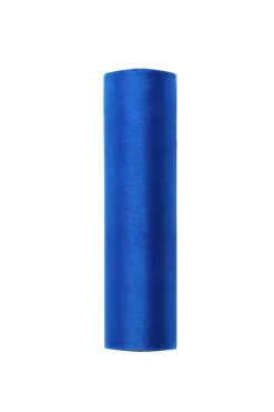 Blauwe Organza Stof 16cm 9m