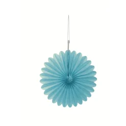 Blauwe Papieren Waaiers 20cm 3st