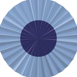 Blauwe Papieren Waaiers 35cm 3st