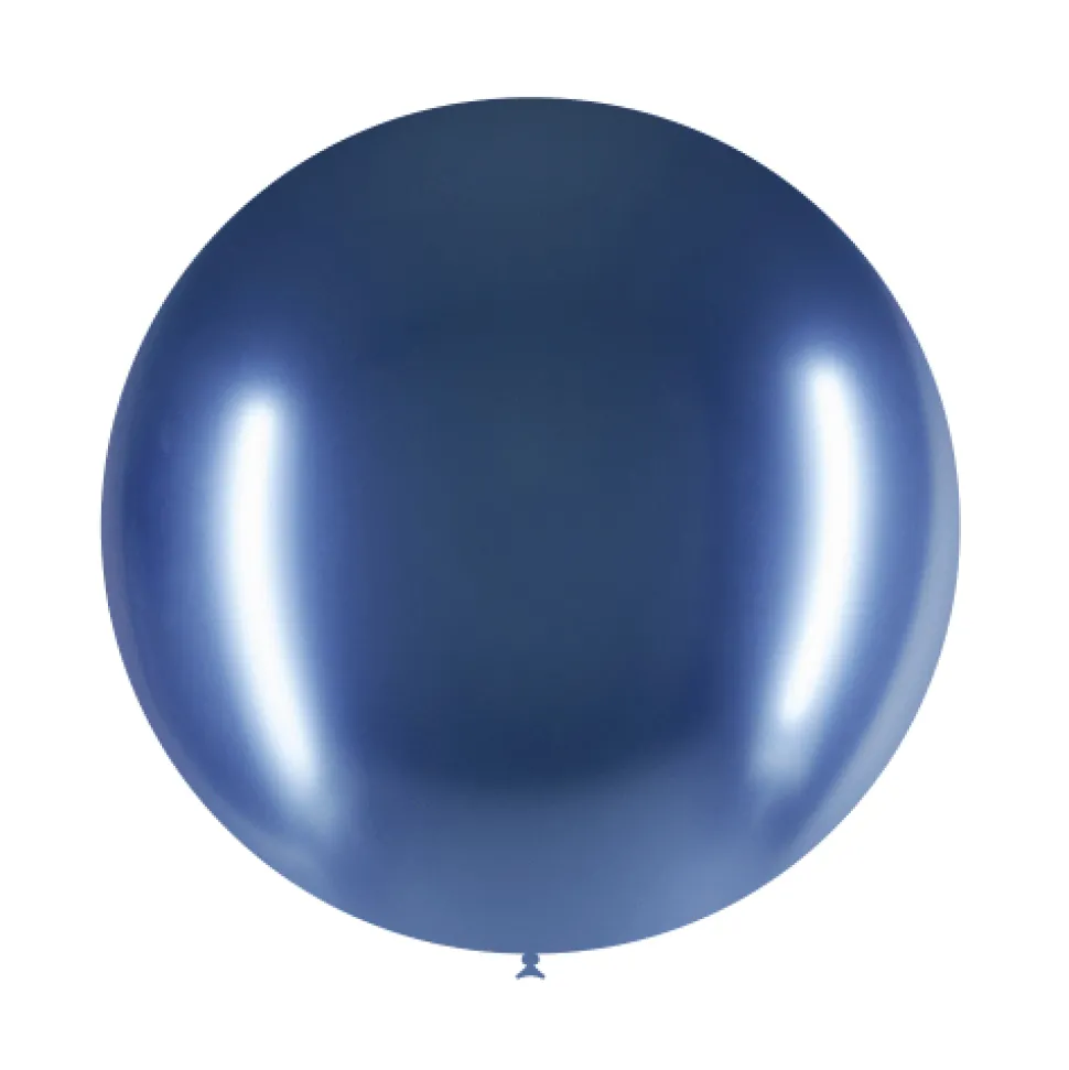 Blauwe Reuze Ballon Chroom 60cm