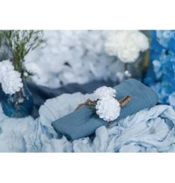 Blauwe Servetten Katoen 40cm 4st