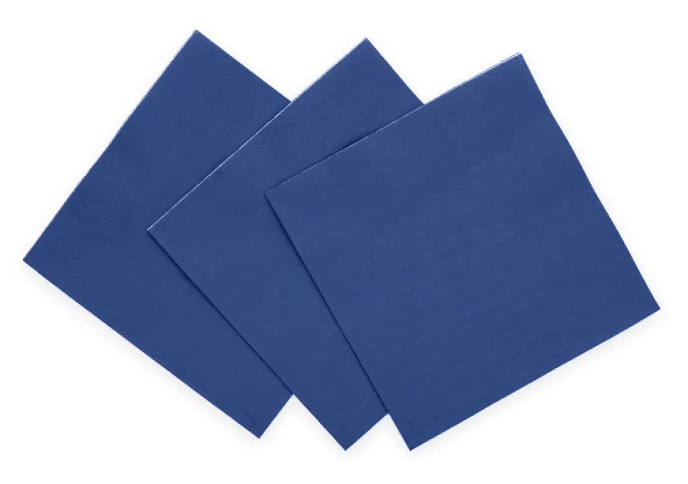 Blauwe Servetten 3 Laags 33cm 20st