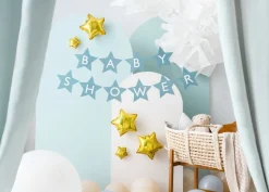 Blauwe Slinger Baby Shower Sterren 3m