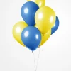 Blauw Gele Ballonnen 30cm 10st