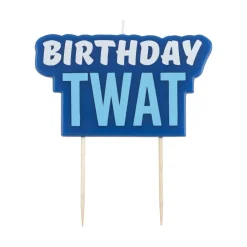 Blauw Kaars Birthday Twat 5,8cm