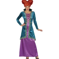 Blauw Paarse Kostuum Dames Sister Witch