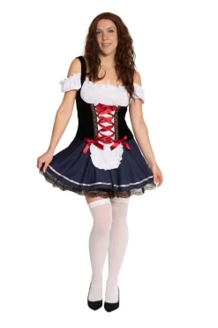 Blauw Witte Dirndl Jurk Oktoberfest Linda