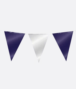 Blauw Zilveren Slinger Folie 10m