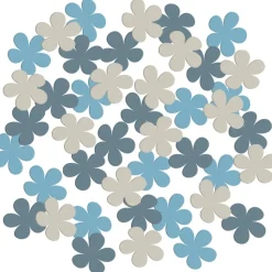 Bloemen Confetti Blauw