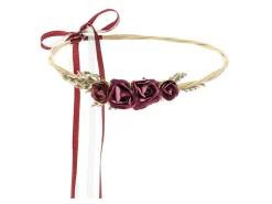 Bloemen Haarband Bordeaux Rood