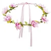 Bloemen Haarband Roze Deluxe