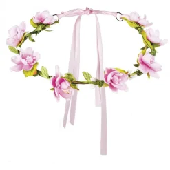 Bloemen Haarband Roze Deluxe