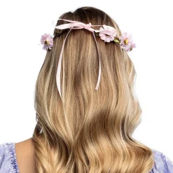 Bloemen Haarband Roze Deluxe